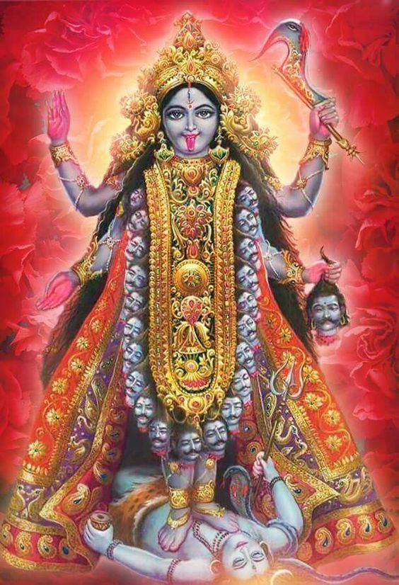 Goddess Kali and Shiv Image Photo