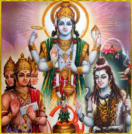 Hindu Tridev Brahma Vishnu Mahesh Images Photos & HD