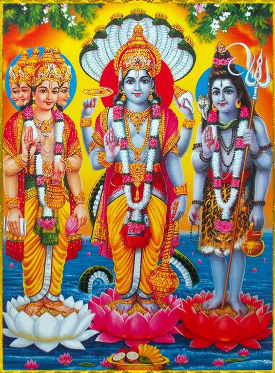 Hindu Tridev Brahma Vishnu Mahesh Wallpaper