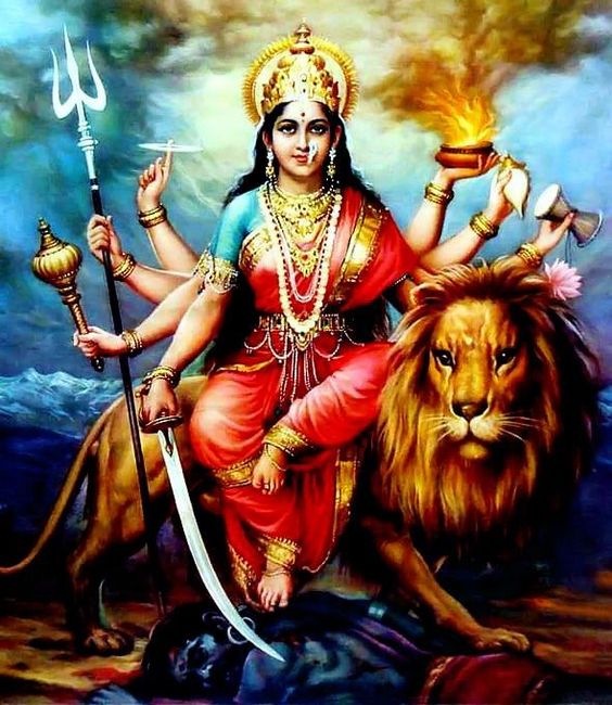 Maa Durga Photo with HD Wallpaper