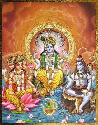 Tridev Image Brahma Vishnu Mahesh