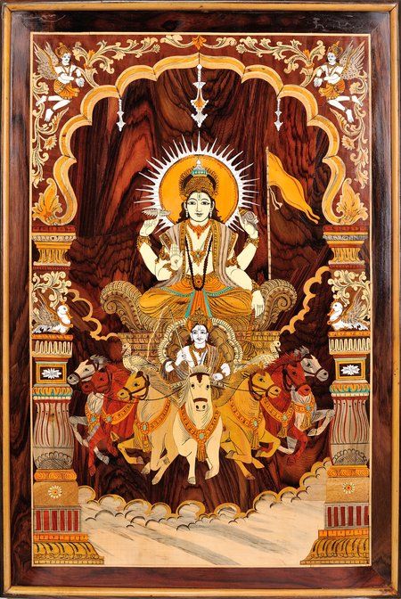 Bhagawan Surya on His Seven Horse Image